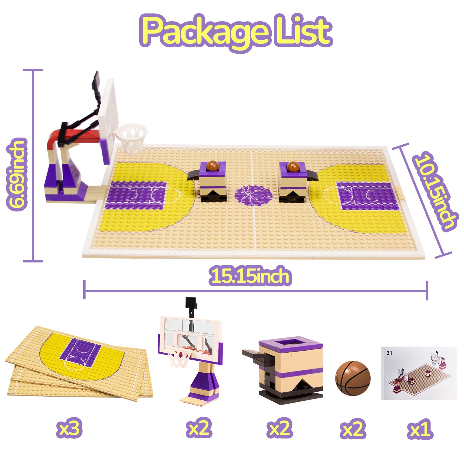 Amazon.com: Cabeeskii Football and Basketball Playset Building